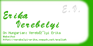 erika verebelyi business card